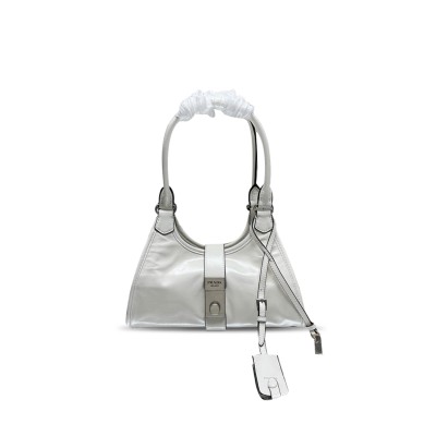 PRADA SMALL PUSH-BUTTON LEATHER HANDBAG 1BG580 (26*18*12cm)